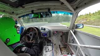 24 Hours of Lemons White Powder Racing Thompson Speedway  2024 Last 10 minutes! In Car BMW E36
