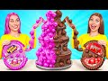 Chocolate Fountain Fondue Challenge | Funny Food Hacks by TeenDO Challenge