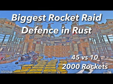 THE BIGGEST RAID DEFENSE IN RUST HISTORY | 45V10 | 2000 ROCKETS #ATM