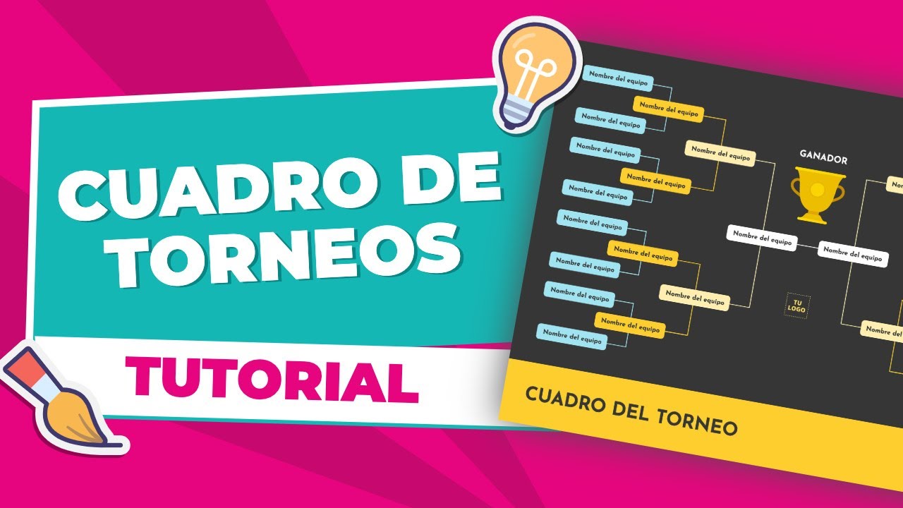 ⚽🏀 Plantillas de CUADRO DE TORNEOS deportivos #editables #online #rápido