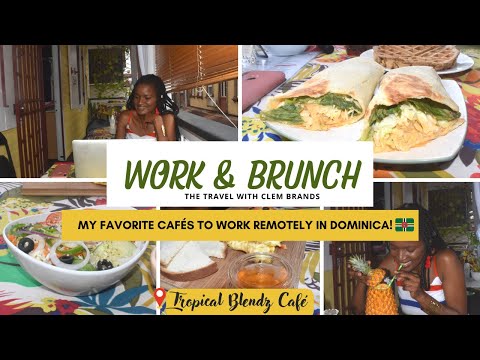 This is the cutest cafe to work #remotely and #brunch in Dominica!