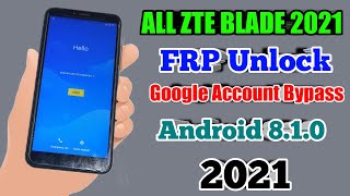 FRP Unlock All ZTE Blade 2021 Google Account Bypass Zte Phone Without PC 2021