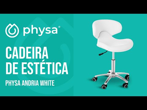 vídeo - Cadeira de estética - 450 - 590 mm - 150 kg - branco