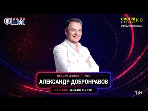 Александр ДОБРОНРАВОВ. Летний концерт 2026 на Радио Шансон («Живая струна»)