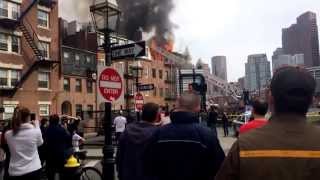 preview picture of video 'Fire in Boston's North End :('