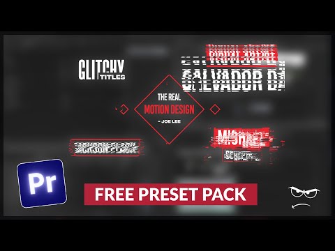 How to make GLITCH TITLES - FREE PRESET! | Premiere Pro