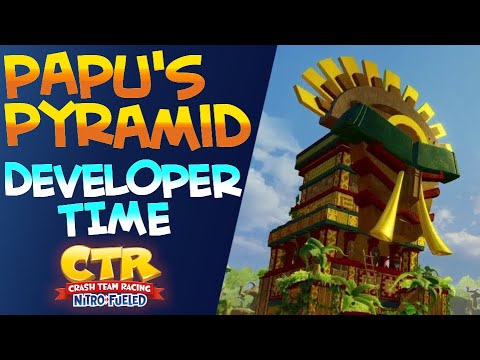 Papu's Pyramid 1:27:12 DEVELOPER TIME GUIDE (Time Trial) - Crash Team Racing: Nitro Fueled