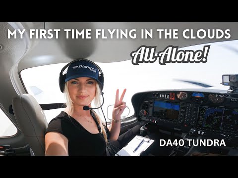 Flying in the clouds ALONE for the first time! DA40 TUNDRA IFR to the Ozarks: Day 2 Ferry Flight