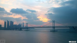 수채화로 그린 듯, 부산의 아침 Morning of Busan, Korea 2023-04-06