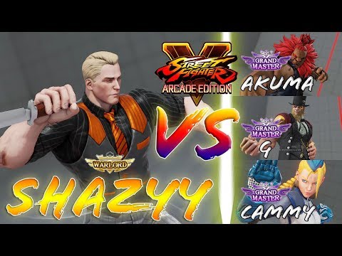 SFV AE 👊🏻 Shazyy (CODY) vs AKUMA & G & CAMMY Grand Masters [S4]