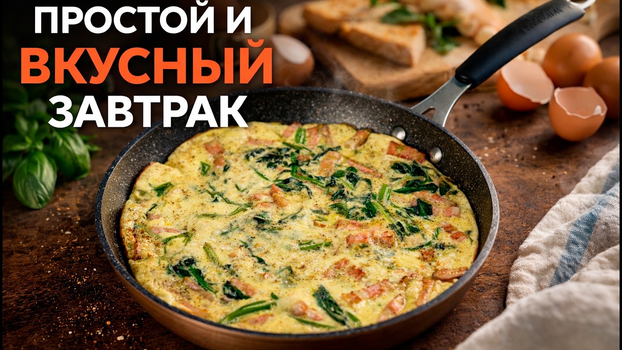 Яичница со шпинатом - быстрый завтрак без заморочек