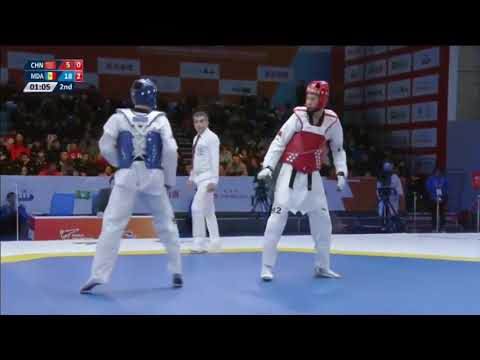 Wuxi 2017 World Taekwondo Grand Slam Aaron COOK(MDA) vs Zhen WANG(CHN)