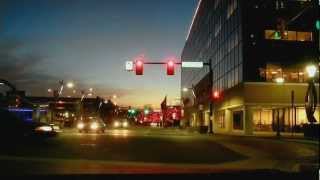 preview picture of video 'Morning sunrise drive downtown. [Battle Creek, MI.] 12-04-12'