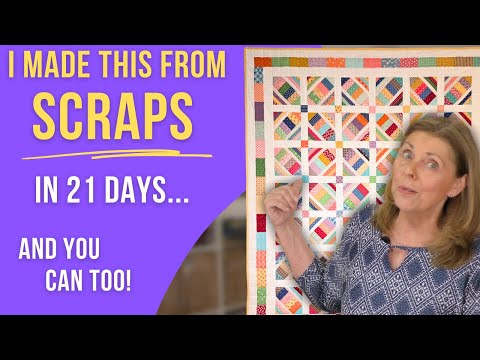 How I Turned Over 550 Fabric Scraps Into a Beautiful Quilt!