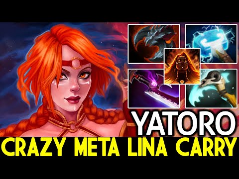 YATORO [Lina] Crazy Meta Lina Carry Raid Boss Delete ATF Dota 2
