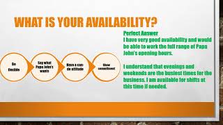 Papa John's Pizza Interview Questions and Answers
