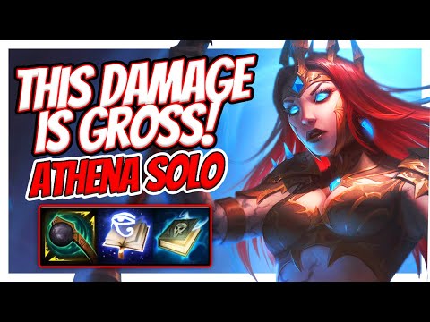 FULL DAMAGE ATHENA IS ABSOLUTELY GROSS! - Smite Athena solo