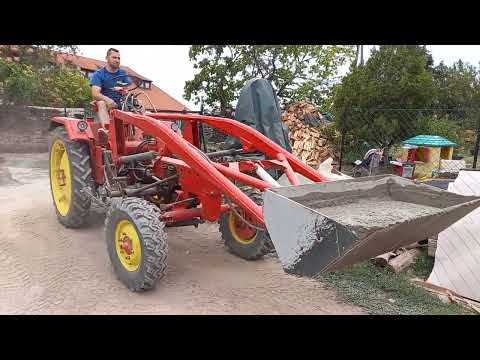 Rs 09, Gt124, NDK traktor,  Hungary homlokrakodó, betonozás Örvényes 2022.07.11 V4 diesel