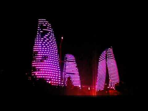 Flame towers LED illumination - Azerbaij