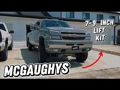 Installing the NEWLY DESIGNED 9 inch McGaughys lift kit on my Duramax