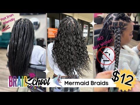$12 BOHO Braids! No Hot Water Method *Mermaid* Braids | Braid School Ep. 108
