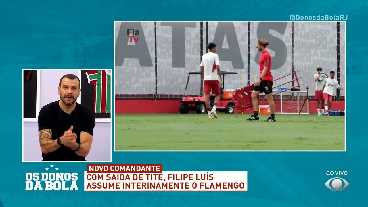 Filipe Luís assume o Flamengo como técnico interino | Os Donos da Bola RJ