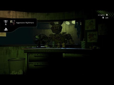 Aggressive Nightmare Mode Beaten FNAF 3
