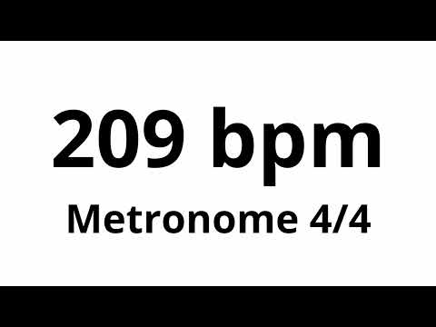 209 bpm tempo ' metronome ' 4/4