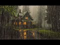 HEAVY RAIN at Night to Sleep Instantly - Study, Relax, Reduce Stress with Rain Sounds