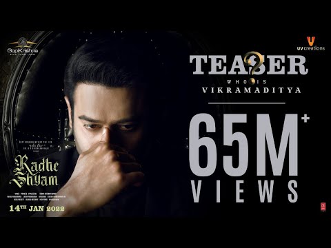 Radhe Shyam Teaser | Introducing Prabhas as Vikramaditya | Pooja Hegde | Radha Krishna Kumar