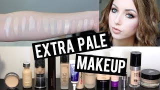 13 FOUNDATIONS FOR SUPER PALE / VERY FAIR SKIN &amp; SWATCHES | Makeup That&#39;s Too Light for Me!
