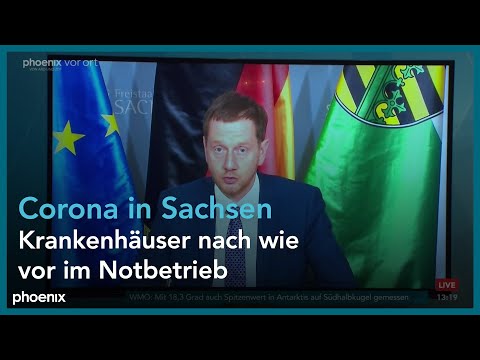 Pressekonferenz zur Corona-Lage in Bayern und Sachsen am 14.12.21
