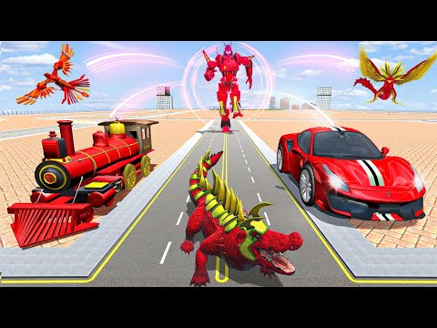 Crocodile Robot Car Game 3d