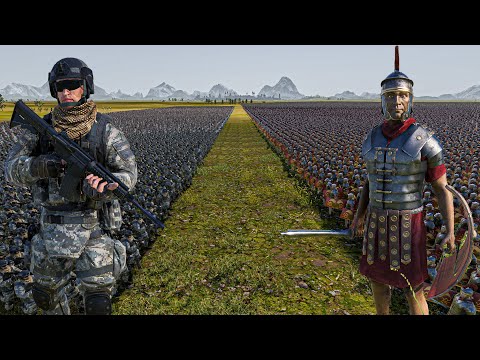 100.000 MODERN SOLDIERS vs 1.5 MILLION ROMAN SOLDIERS - Ultimate Epic Battle Simulator 2 UEBS 2