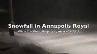 preview picture of video 'Snowfall in Annapolis Royal, Nova Scotia'