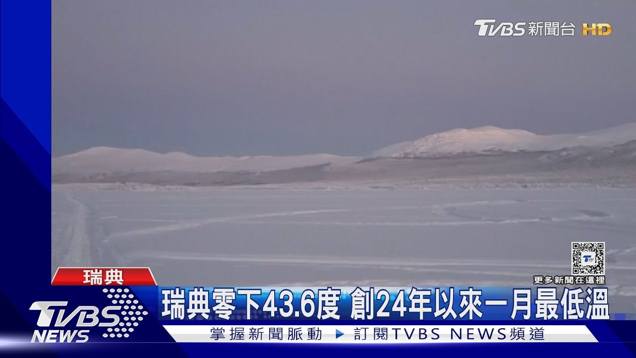 瑞典零下43.6度　創24年以來一月最低溫