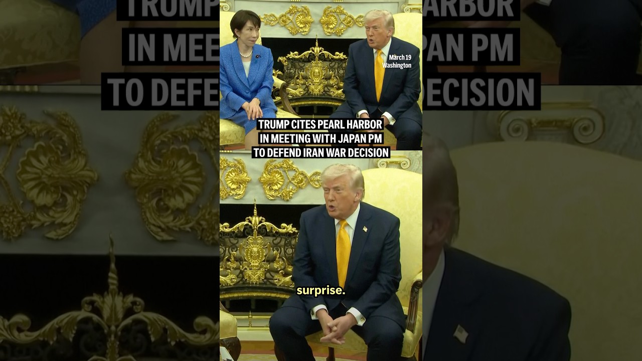 Video | Trump cites Pearl Harbor in meeting with Japan PM to defend Iran war decision