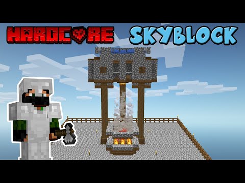 EPIC Iron Farm Build in Hardcore Skyblock! #10