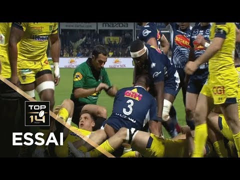 TOP 14 - Essai Yohan MONTES (SUA) - Agen - Clermont - J20 - Saison 2018/2019