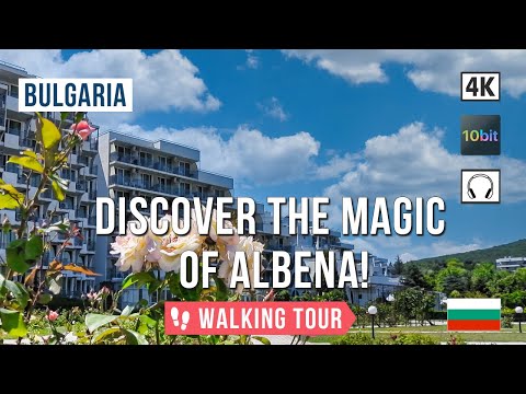 Albena Summer Walk: Best Spots in Bulgaria's Resort Paradise | ASMR Sounds 🚶‍♂️4К 🎧