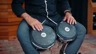 Meinl Percussion 7 & 8 1/2 Diego Galé Signature Bongos, Fiberglass, Midnight Star - DG400MS