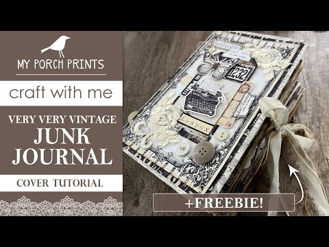 A Very VERY Vintage Junk Journal Tutorial! 🤍Part 1 | Button Binding Spine Cover & Signatures