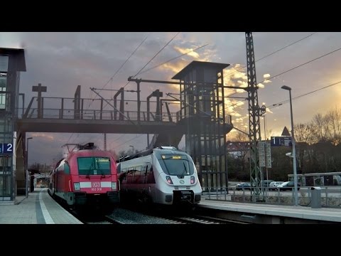 Connewitz mit der S-Bahn Mitteldeutschland (Taurus+DoSto, ET 1442), Straßenbahn +Tatra, Güterzüge