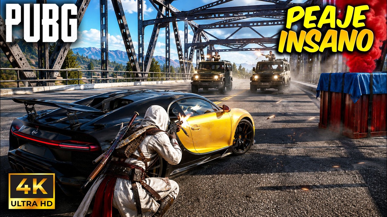 PASAN 30 COCHES por el PUENTE de ERANGEL… 😳 PEAJE INSANO y 20 ELIMINACIONES en PUBG