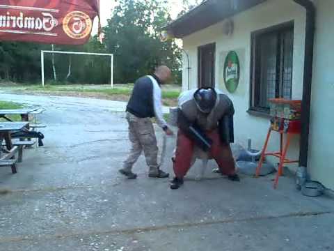Dogo argentino - protection training for real.