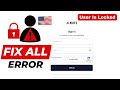 How To Fix User Is Locked Error Message On US AVITS Appointment Portal In 1 Minute