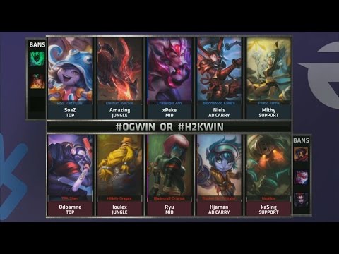 OG vs H2K Game 2 Highlights - ORIGEN vs H2K GAMING - SEMIFINAL EU LCS SUMMER 2015 PLAYOFFS