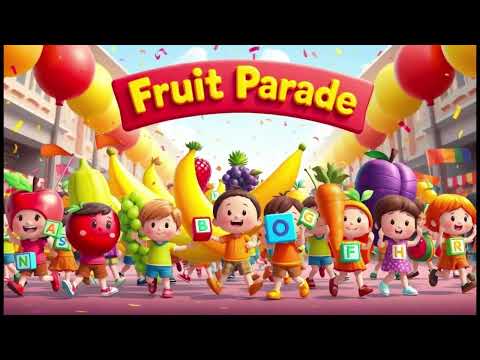 Fruit Parade Song for Kids | Learn Colors & Fruits | Sing & Dance Along!