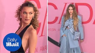 Bella and Gigi Hadid shine at CFDA Fashion Awards red carpet