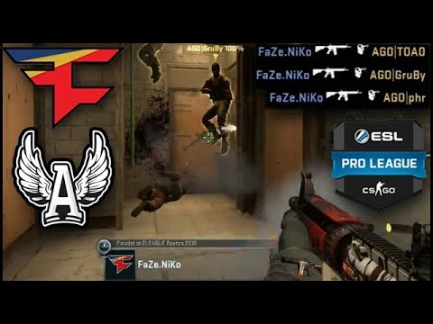 FaZe Highlights VS AGO (ESL Pro League Season 7 Europe)